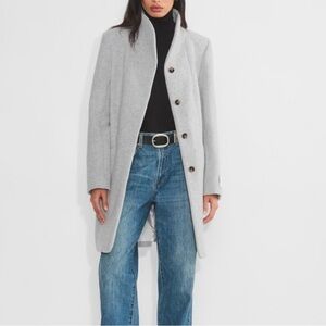 Wilfred Cocoon Coat Wool Cashmere Blend in Light Gray Women’s Size XS